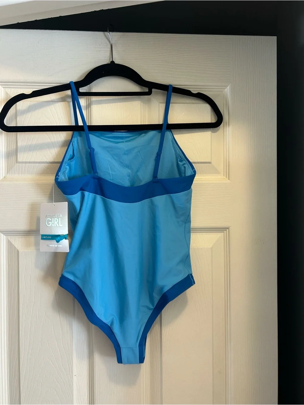 Athleta Adjustable square neck one piece, new size 12